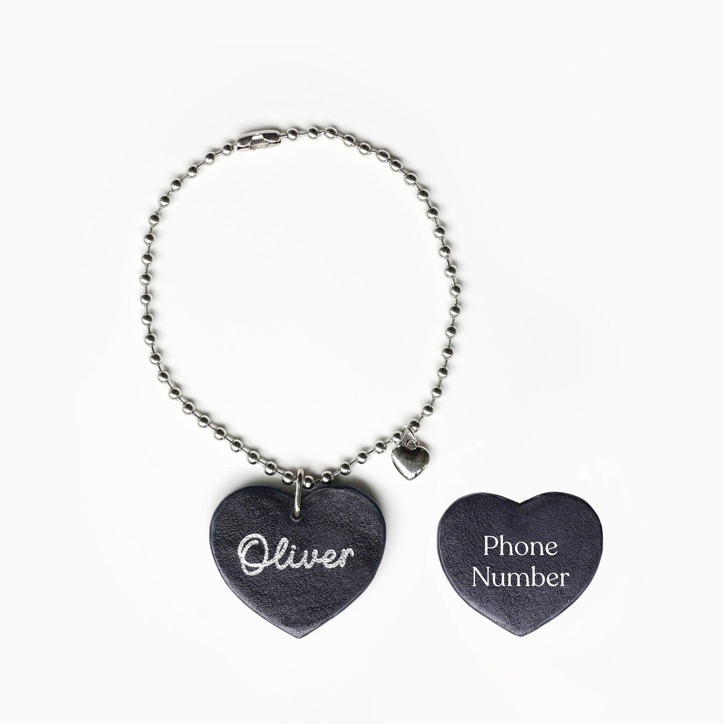 Leather Dog Tag with Surgical Steel Necklace